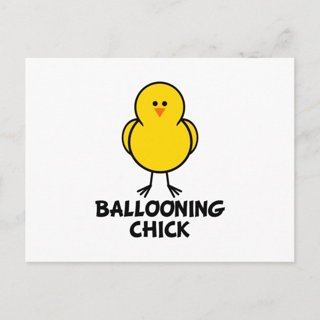 Ballooning Chick Postkarte (Vorderseite)