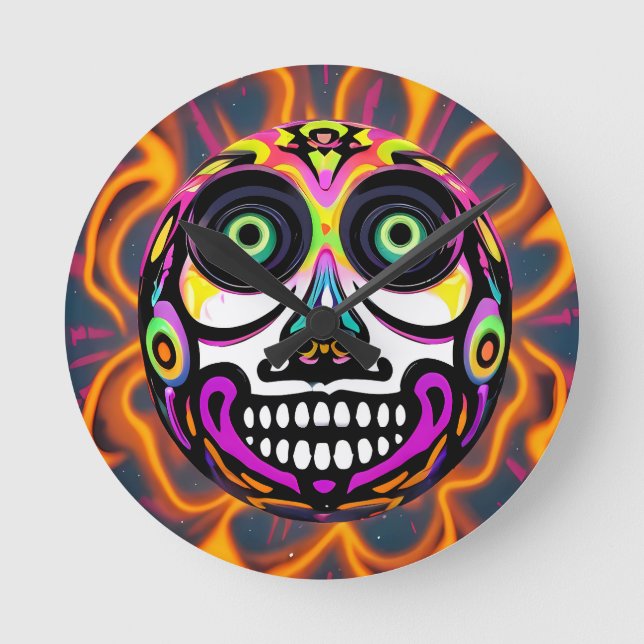 Ballooning Death Toll Runde Wanduhr (Vorderseite)