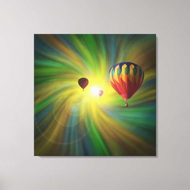 Ballooning in Fantasy Vortex Wrapped Canvas Leinwanddruck (Vorderseite)