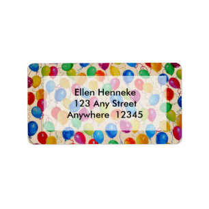 Balloons Adressaufkleber