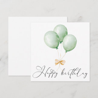 Balloons and Bow Happy Birthday Greeting Card Karte