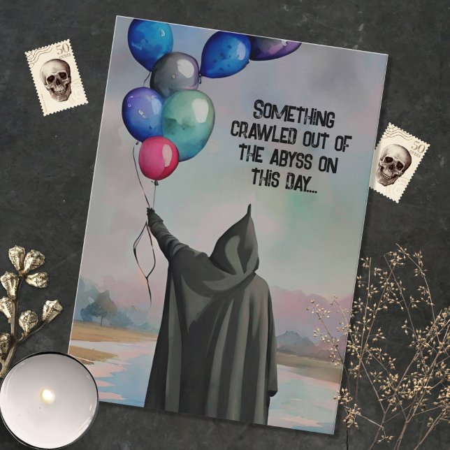 Balloons aus dem Abyss Gothic Happy Geburtstag Karte (Von Creator hochgeladen)