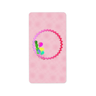 Balloons Birthday Hershey Miniatur Candy Wrapper Adressaufkleber