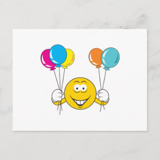 Balloons Celebration Face Postkarte