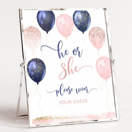 Balloons, die er oder sie tragen bitte Ihre Vermut Poster