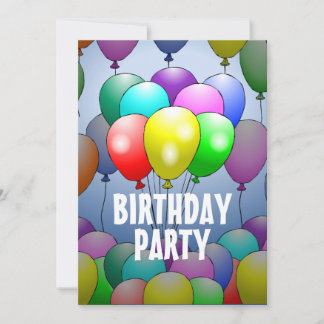 Balloons Einladung zum Geburtstag