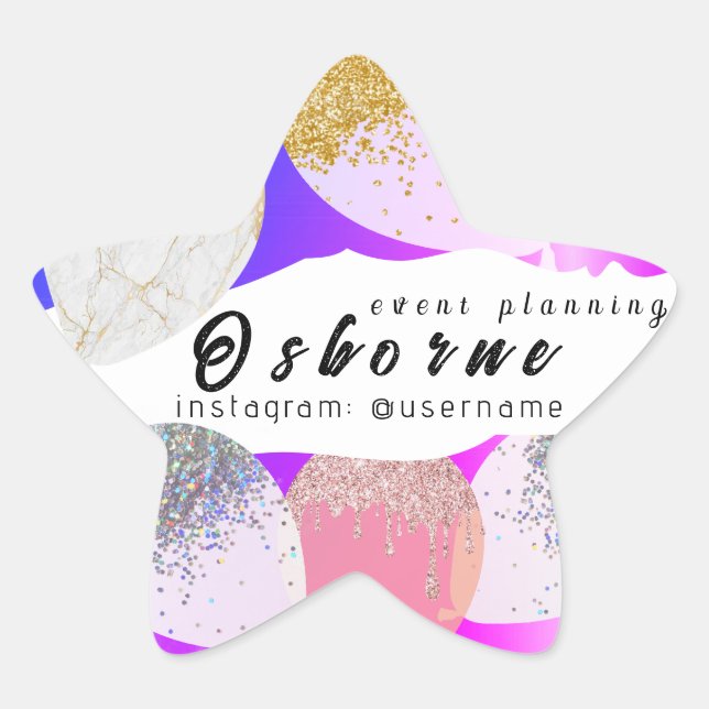 Balloons Event Planning Star Sticker (Vorderseite)