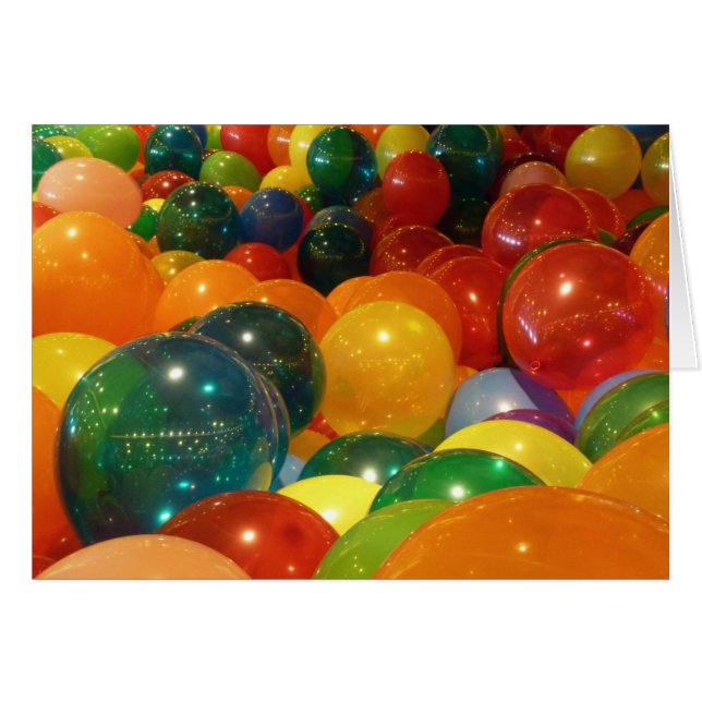 Balloons Farbiges Party Design (Vorderseite (Horizontal))