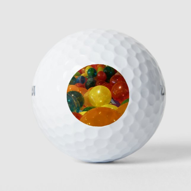 Balloons Farbiges Party Design Golfball (Vorderseite)