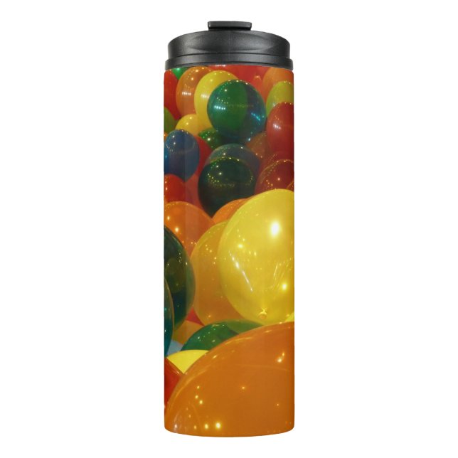 Balloons Farbiges Party Design Thermosbecher (Vorderseite)