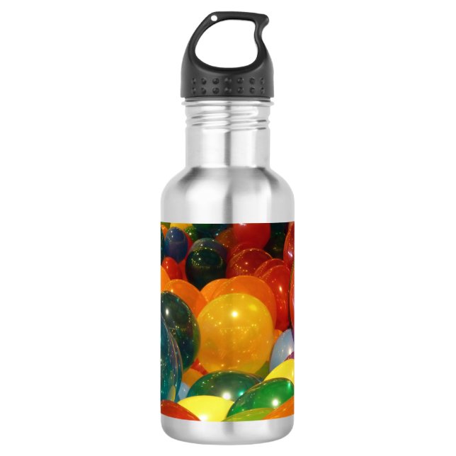 Balloons Farbiges Party Design Trinkflasche (Vorderseite)