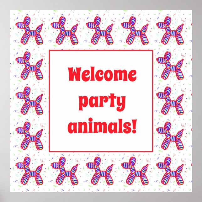 Balloons Hund Party Poster (Vorne)