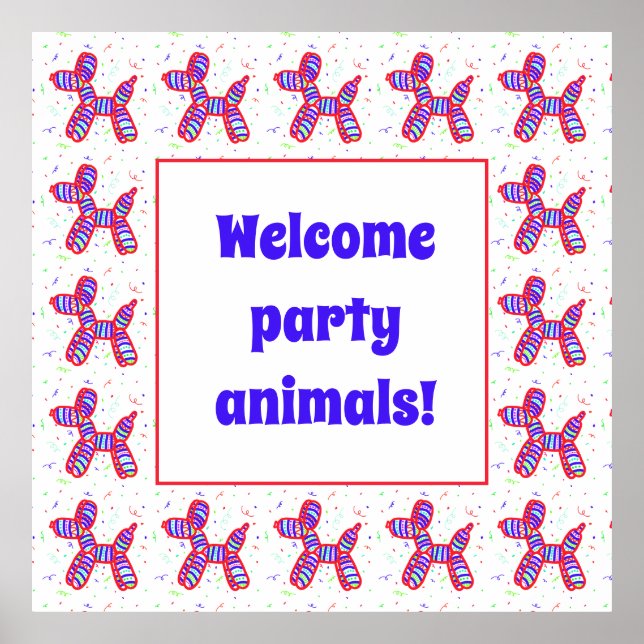 Balloons Hund Party Poster (Vorne)
