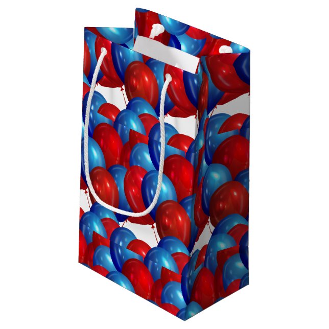 Balloons Papiergeschenktasche Kleine Geschenktüte (Rückseite Schrägansicht)