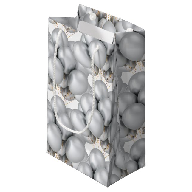 Balloons Papiergeschenktasche Kleine Geschenktüte (Vorderseite Schrägansicht)