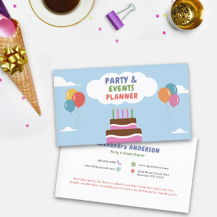 Balloons - Party- und Veranstaltungsplaner farbenf Visitenkarte