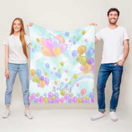 Balloons Pastell Handtuch Fleecedecke