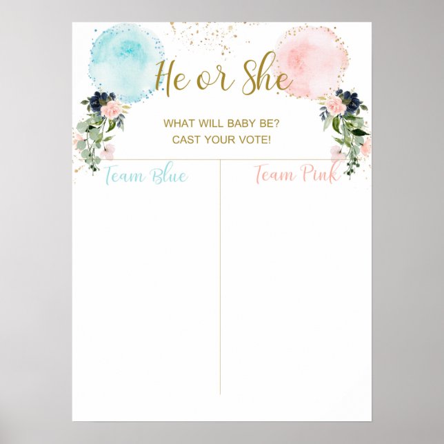 Balloons Schlagen Sie Ihre Stimme, Baby Girl oder  Poster (Vorne)