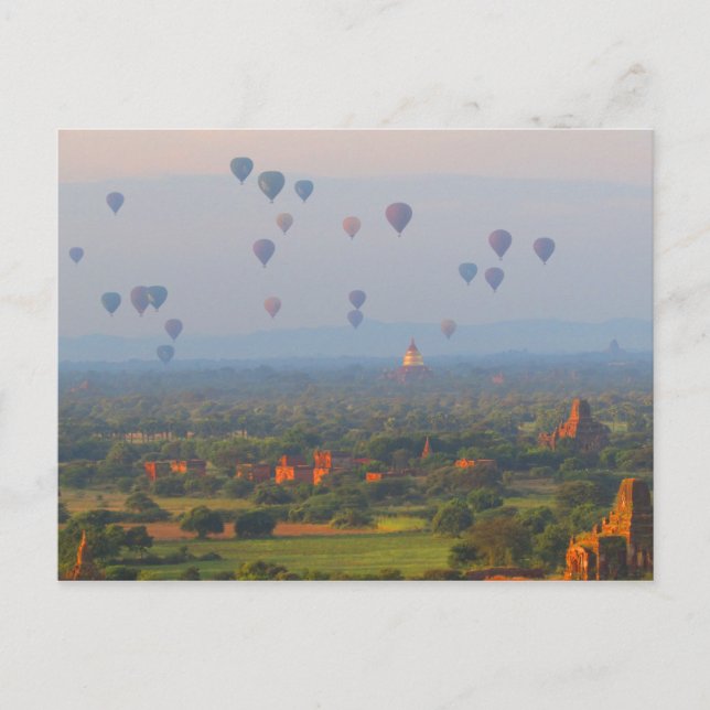 Balloons über Bagan, Myanmar Postcard Postkarte (Vorderseite)