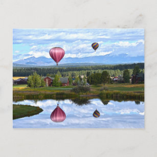 Balloons über Pagosa Springs Golfplatz, Colorado Postkarte
