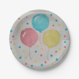 Balloons und Confetti Paper Teller