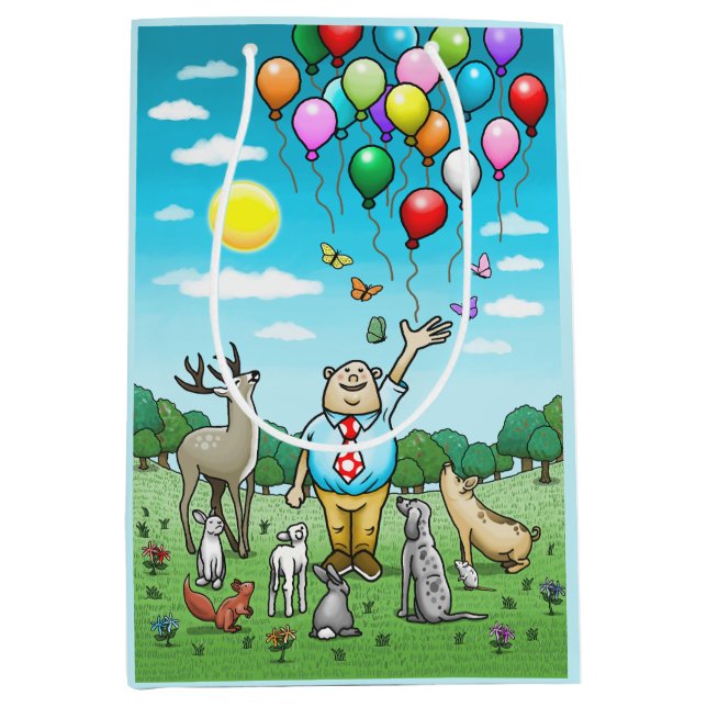 Balloons und Geburtstage, das perfekte Paar! Mittlere Geschenktüte (Vorderseite)