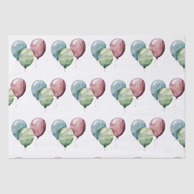 Balloons und Sterne Seidenpapier (Vorderseite)