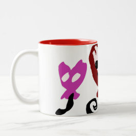 Balloons Valentine Zweifarbige Tasse