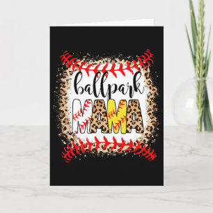 Ballpark Mama Ball Frohe Muttertag Leopard Karte