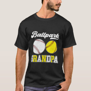 Ballpark Opa Softball Baseball Großvater des Balls T-Shirt