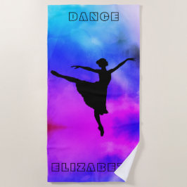 Ballroom Ballerina Watercolor Strandtuch