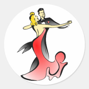 Ballroom Dancer Tanz Paar Swing Tanz Runder Aufkleber