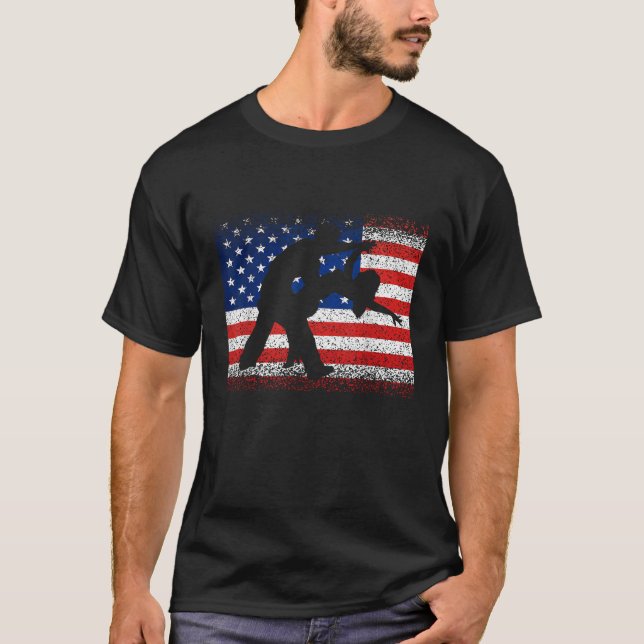Ballroom Dancing American Flag Dance 4. Juli Wome T-Shirt (Vorderseite)