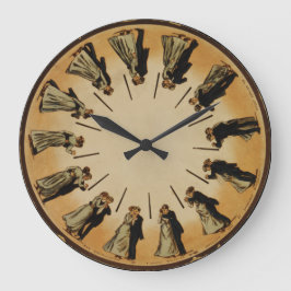 Ballroom Dancing Couple Waltzing 1898 Classic Große Wanduhr