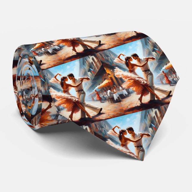 Ballroom Dancing Paare Tanzmusik Band Krawatte (Gerollt)