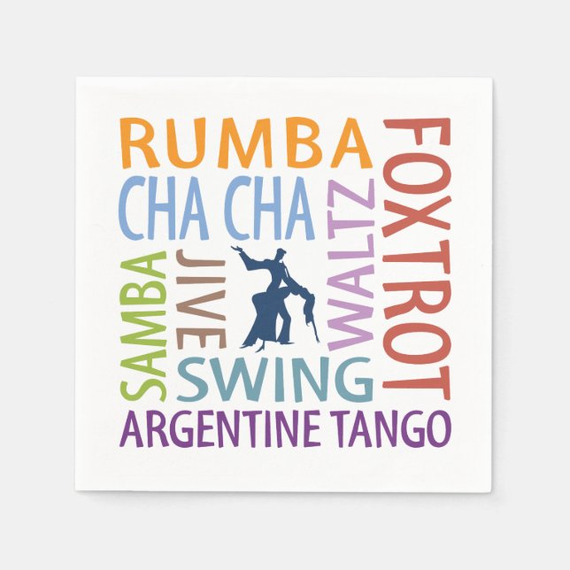 Ballroom Dancing Paper Napkin Serviette (Vorderseite)