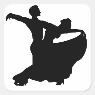 Ballroom Dancing Quadratischer Aufkleber