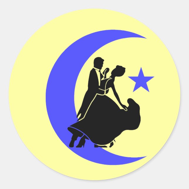 Ballroom Dancing Runder Aufkleber (Vorderseite)