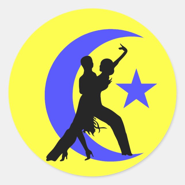 Ballroom Dancing Runder Aufkleber (Vorderseite)