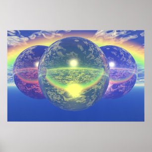 Balls 2 - nicht natürlicher Regenbogen Poster