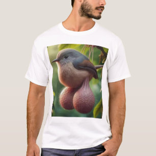Balls Bird Meme. Viraler Vogel mit Bällen AI-Bild. T-Shirt