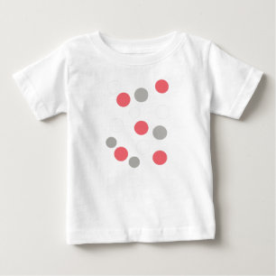 Balls Circles Muster Grau Weiße Korallen Pink Baby T-shirt