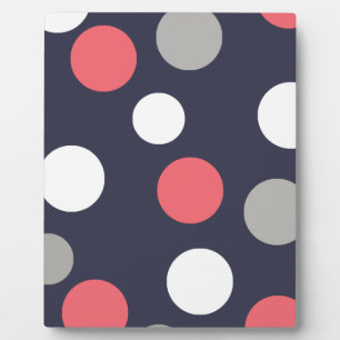Balls Circles Muster Grau Weiße Korallen Pink Fotoplatte