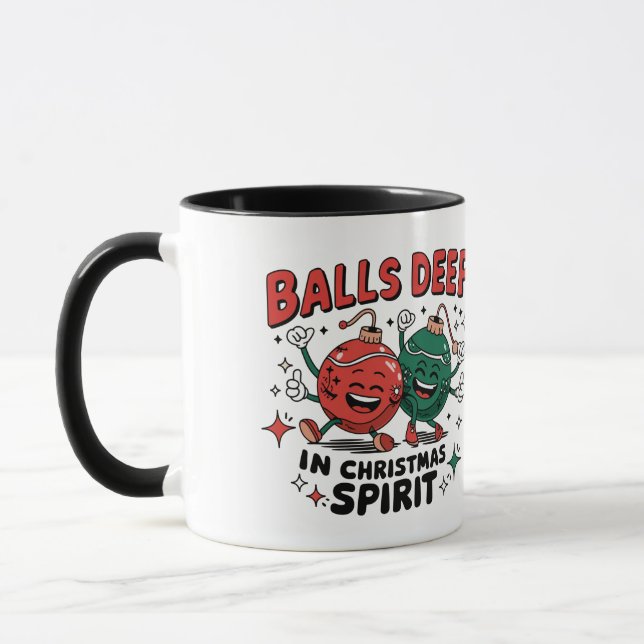 Balls Deep Christmas Spirit Tasse (Links)
