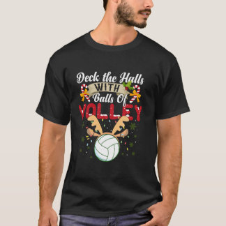 Balls of Volley Funny Volleyball Spieler Ugly Xmas T-Shirt