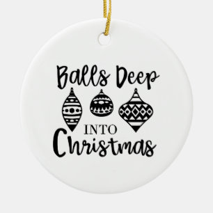 Balls tief in Weihnachten Weihnachten Weihnachten  Keramik Ornament