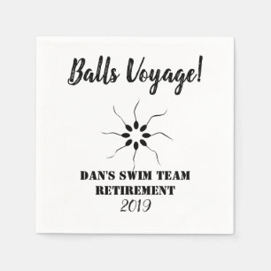 Balls Voyage Swim Team Retirement Vasektomie Serviette