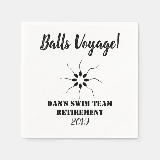 Balls Voyage | Swim Team Retirement | Vasektomie Serviette (Vorderseite)