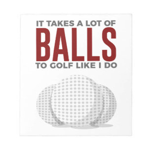 Balls zum Golf, wie ich es tue Notizblock