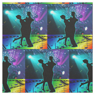 Ballsaal-Tanz-Paar-Bühne-Lichter und Musik #2 Stoff